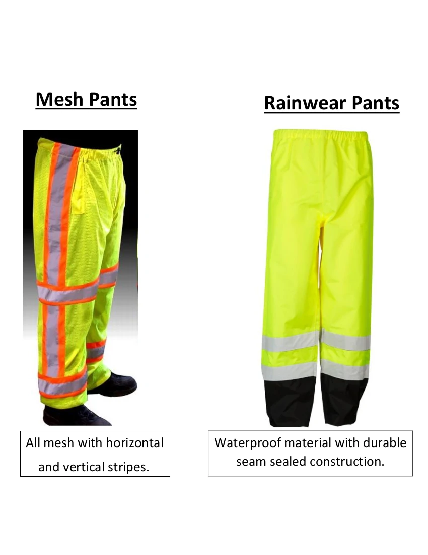 A picture of two different types of pants.