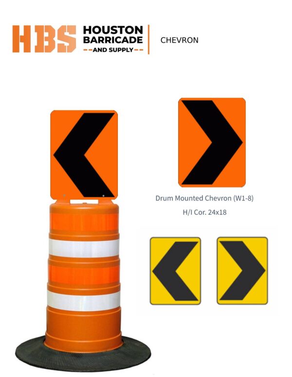 A graphic of an orange traffic cone and some road signs.