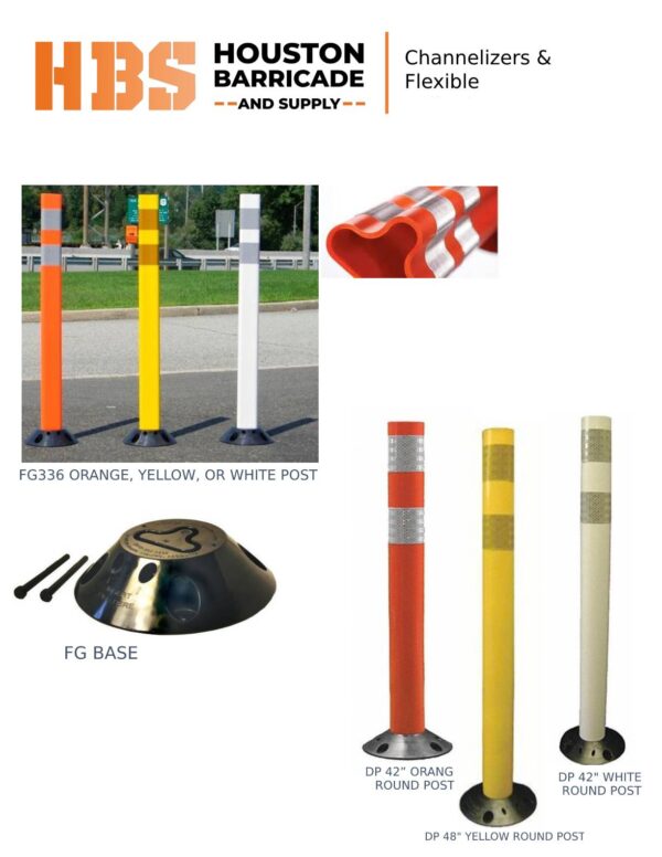A bunch of different types of traffic poles