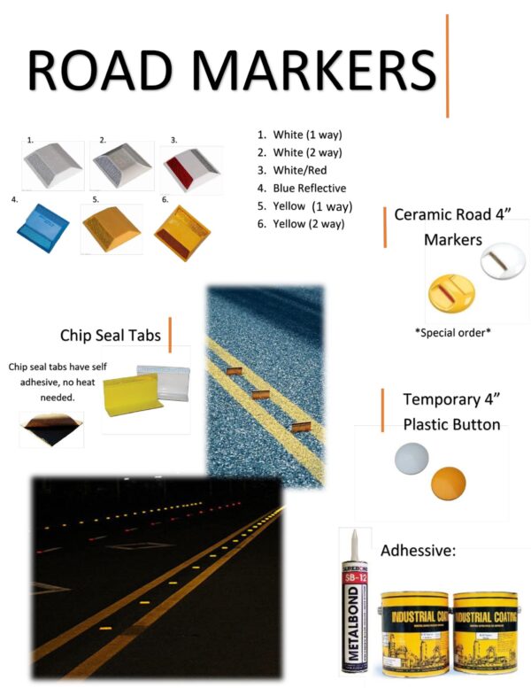 A poster with instructions for road marking.