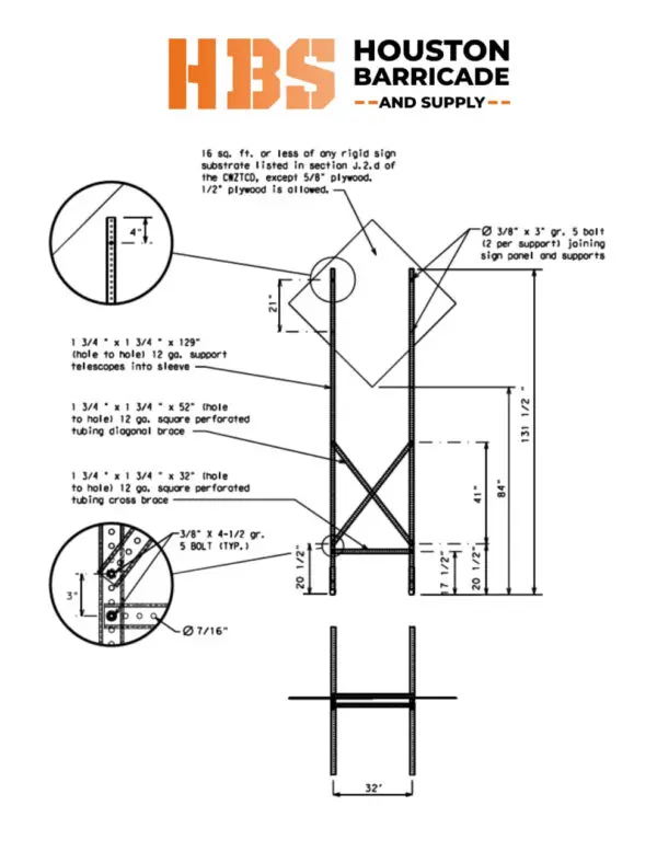 Metal Telespar T-Leg Assembly - Image 4